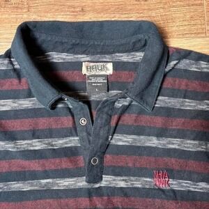 Vintage Tony Hawk striped polo shirt Size L  (0246)